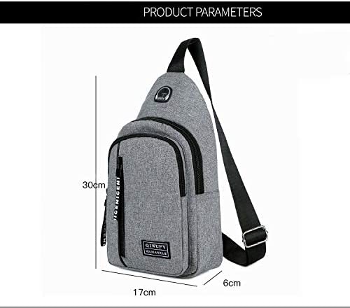 Small Sling Bag Crossbody Chest Shoulder Water Resistant Purse One Strap Travel Bag for Men Women Boys With Earphone Hole - Image 3